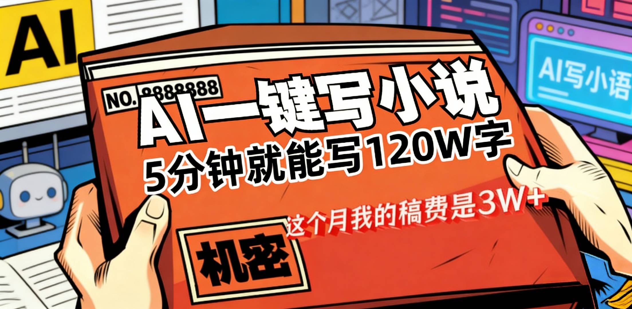 这个月我的稿费又是3W+，用AI写小说真的是太牛了，5分钟就能120W字-cmzhiku