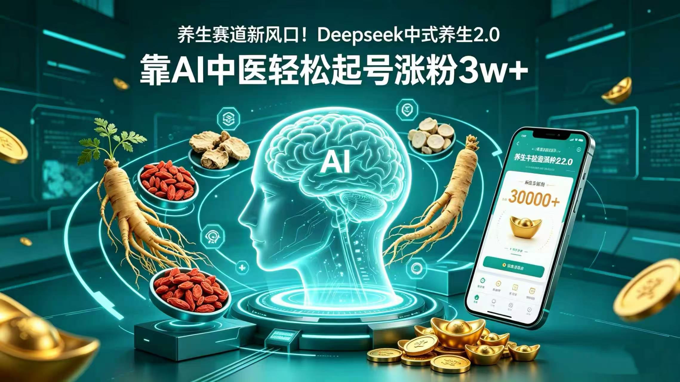 养生赛道新风口！Deepseek 中式养生 2.0，靠 AI 中医轻松起号涨粉 3w+-cmzhiku