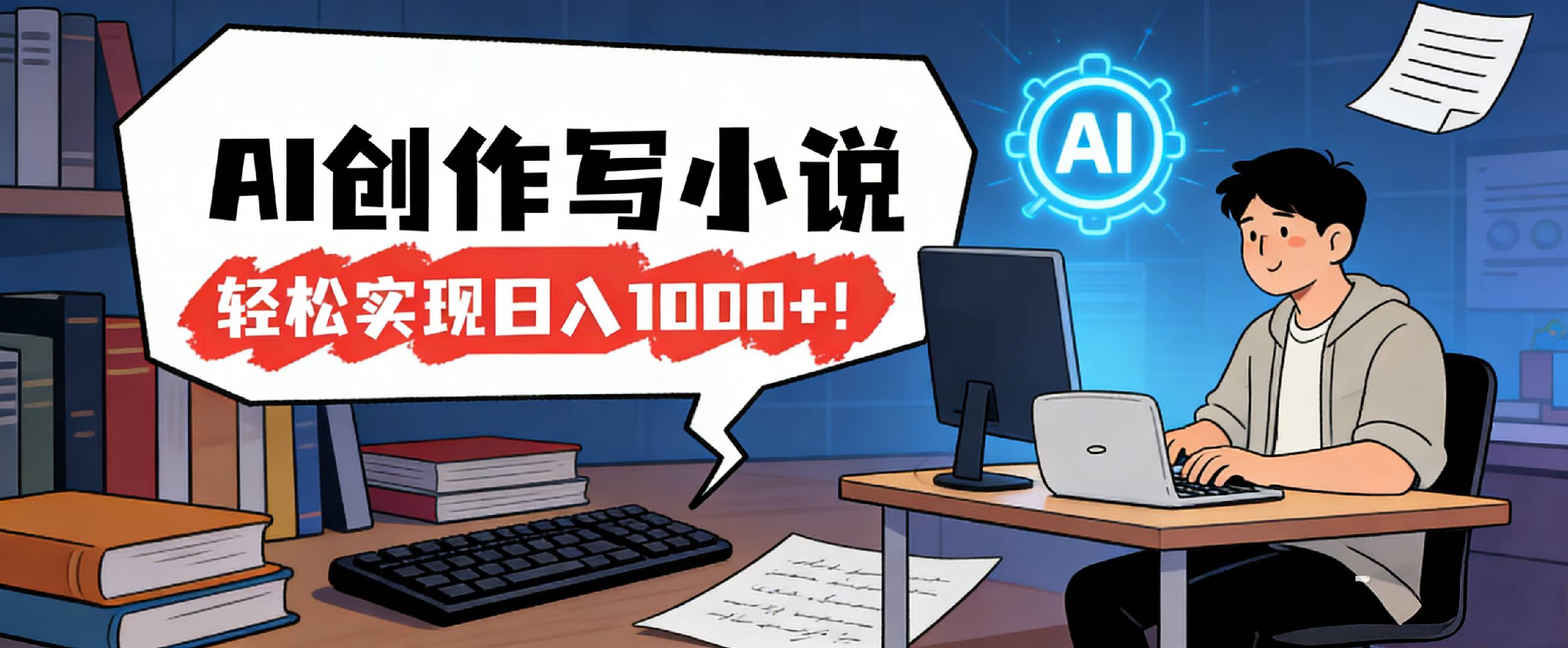 26年最新风口项目，AI工具创作写小说，轻松实现日入1000+-cmzhiku