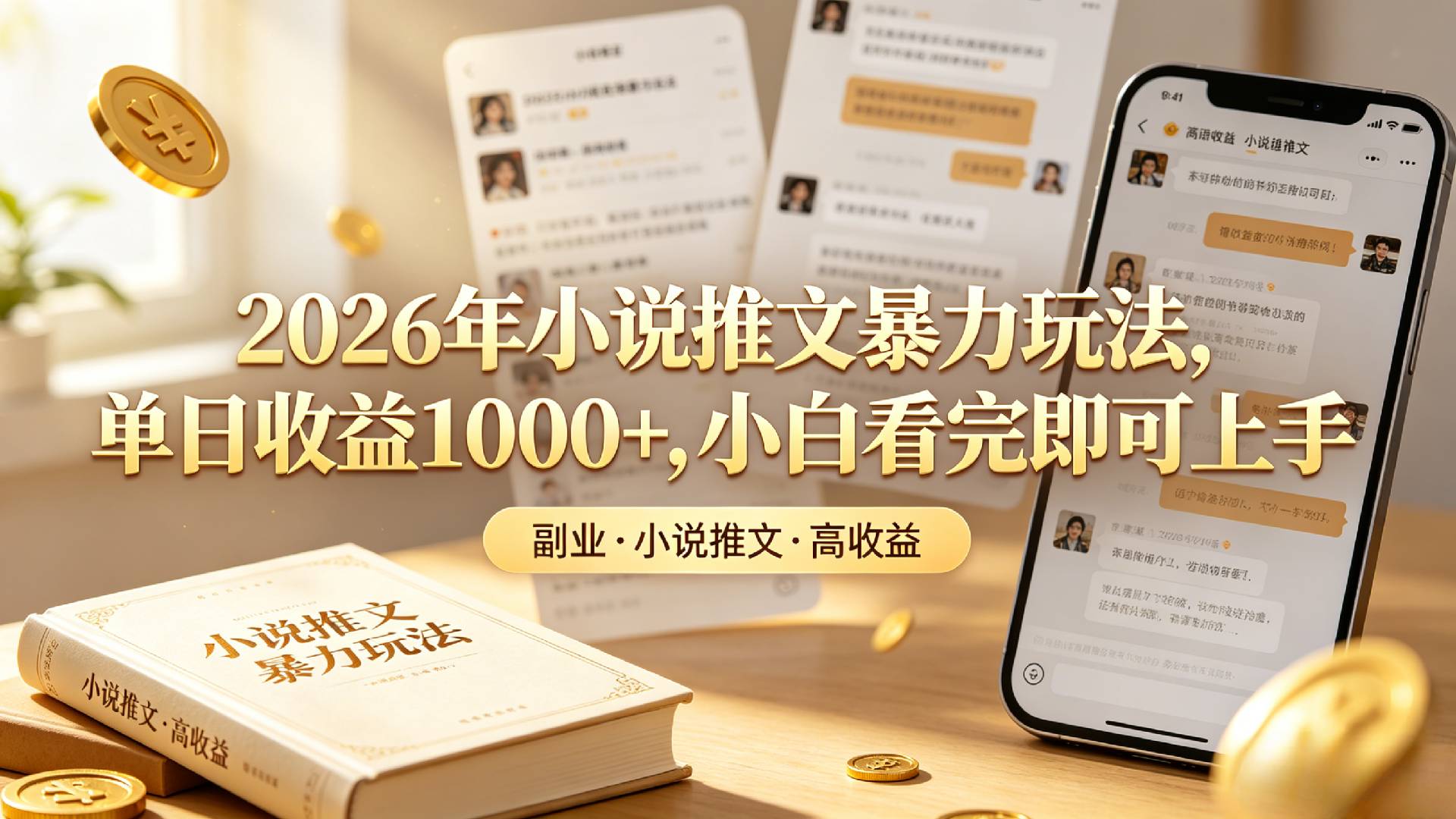 2026年小说推文暴力玩法,单日收益1000+,小白看完即可上手-cmzhiku