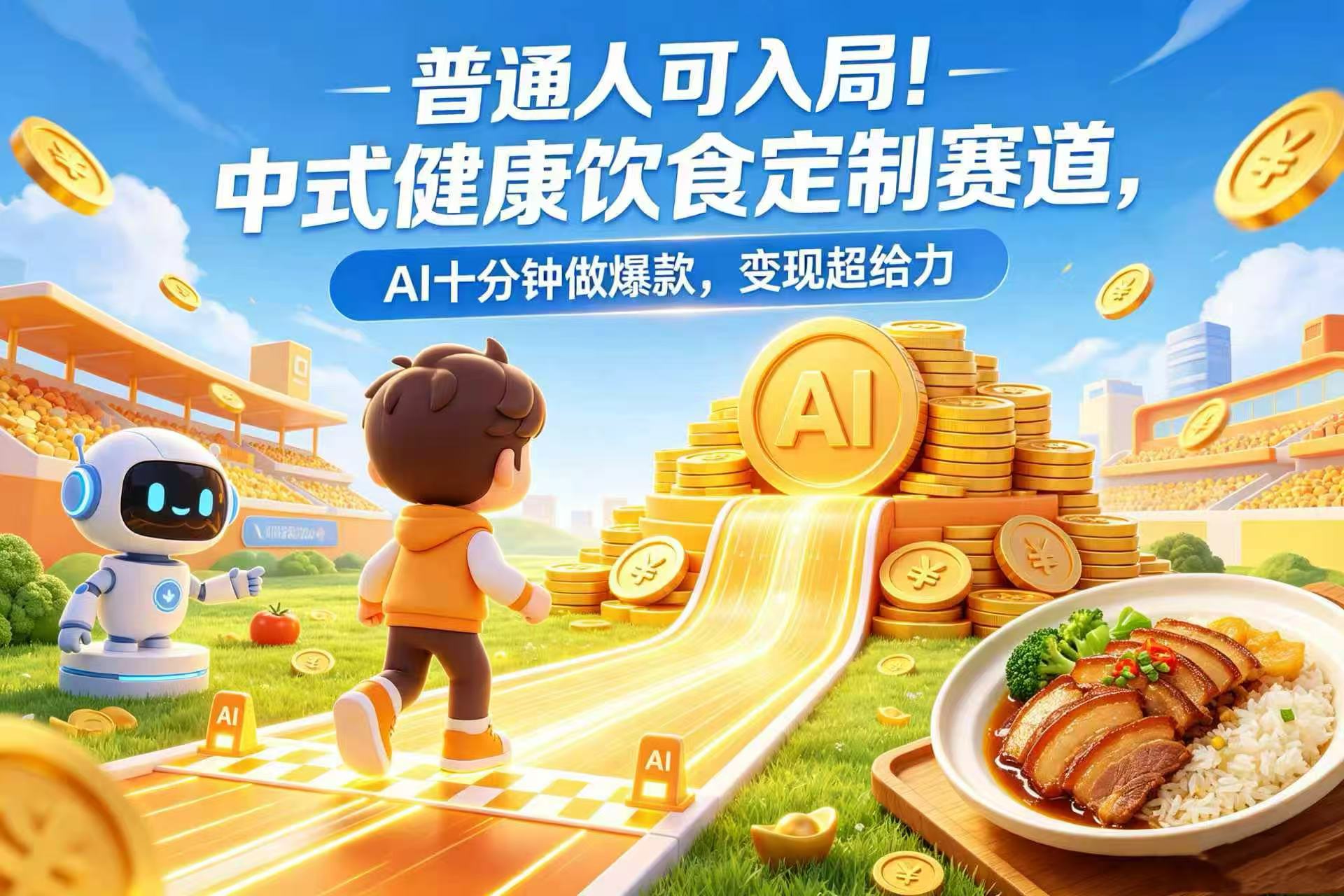 普通人可入局!中式健康饮食定制赛道,AI 十分钟做爆款,变现超给力-cmzhiku