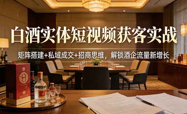 白酒实体短视频获客