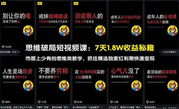 思维类快速变现教学-cmzhiku